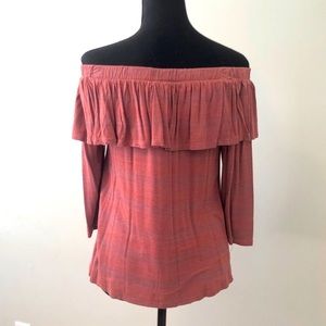 Anthro Off the shoulder mid sleeve top